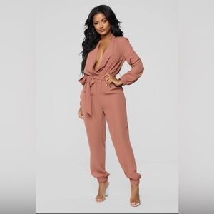 Never worn Mauve Jumpsuit from FashionNova